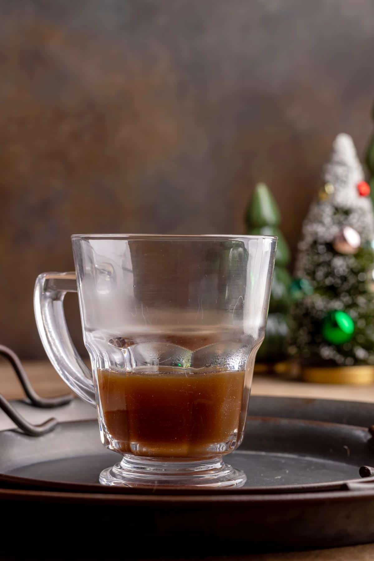Hot chai in a mug.
